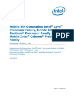 4th Gen Core Family Mobile U y Processor Lines Vol 1 Datasheet PDF