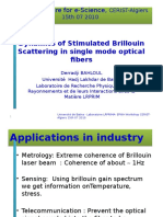 Dynamics of Stimulated Brillouin Scattering in Single Mode Optical Fibers