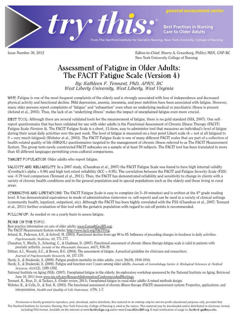 Validity of Fatigue Severity Scale PDF | PDF | Self-Improvement | Wellness