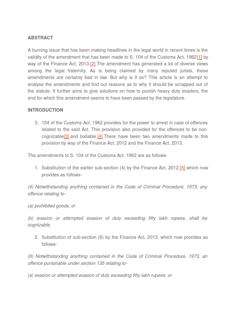 Analysis of Amendments to Section 104 | PDF | Ex Post Facto Law ...