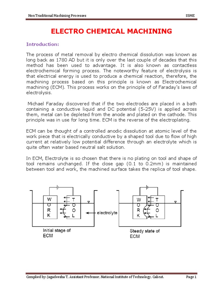 Electrochemical Machining Guide | PDF