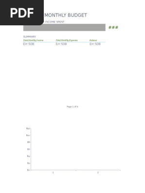 Simple Monthly Budget Template