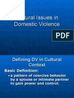 Cultural Issues in Domestic Violence