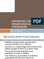 Filename - 0 Orthoses For Paraplegia & Hip Disorders - PPTX by DR Ali F