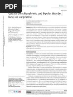 Update in Schizophrenia and Bipolar Disorder Focus on Cariprazine