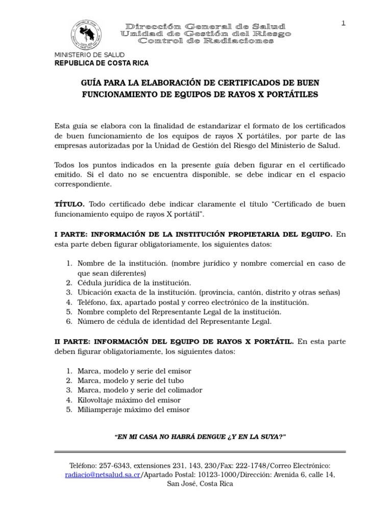 Guia Elaboracion Certificados Rayos x Portatil