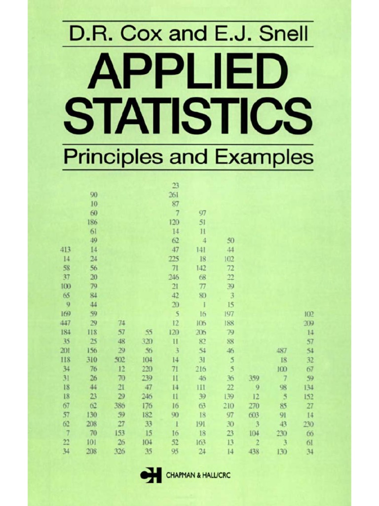 Applied Statistics - Principles and Examples - D. Cox, E. Snell ...