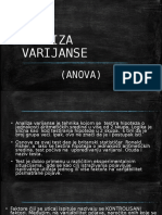 Analiza Varijanse