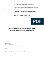 Ogn Ops Chem 010 Storage of Steam Water Circuit