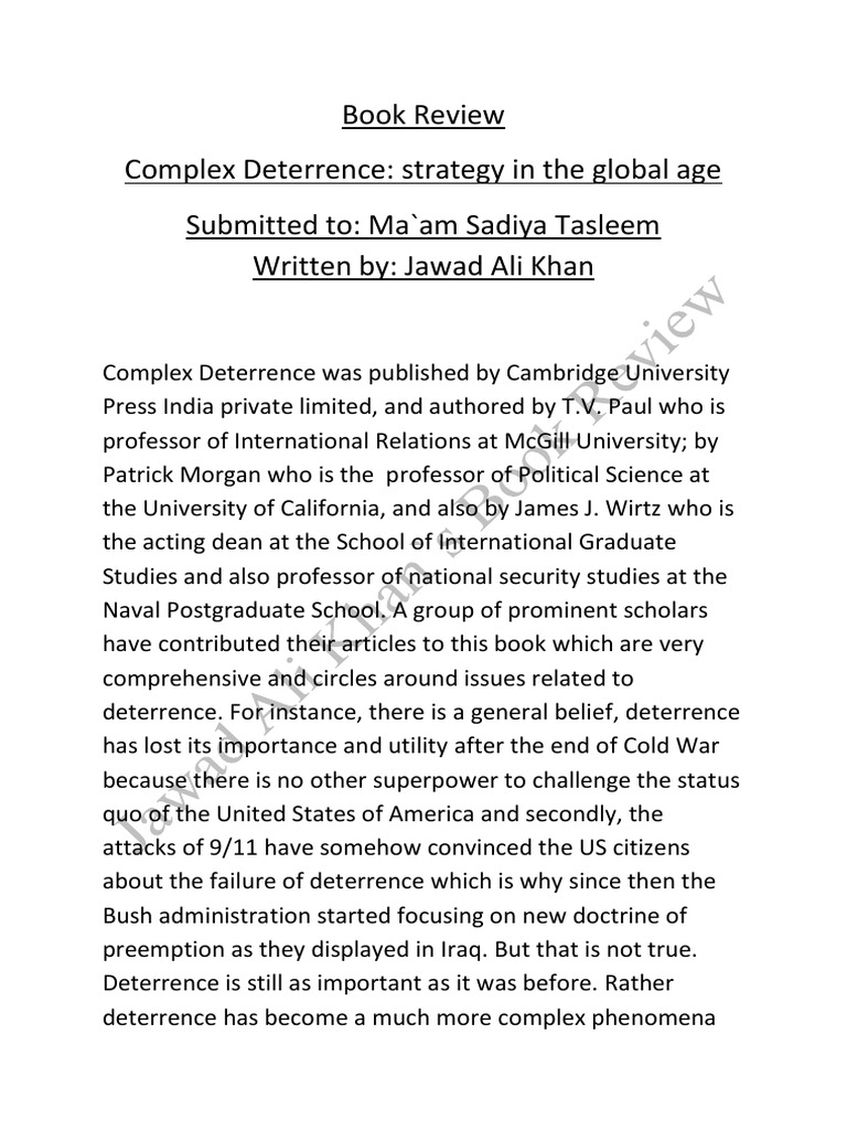 Complex Deterrence Strategy In The Global Age – DXGO