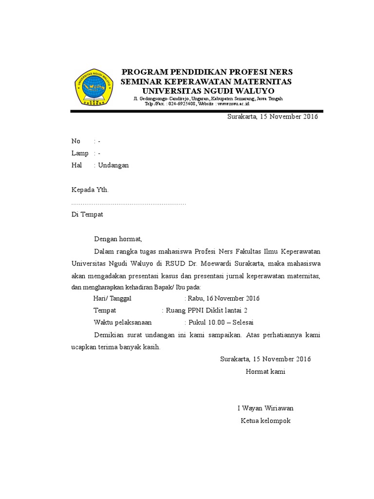 Surat Undangan Seminar Maternitas