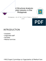 Market Structure Analysis: Hospital Industry in The Philippines