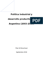 Política Industrial y Trayectoria de La Industria Argentina 2003-2015