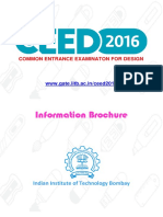 Information Brochure: Common Entrance Examinaton For Design