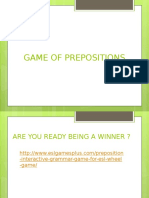 Game Prepositions