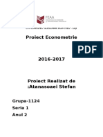 Proiect Econometrie - FEAA