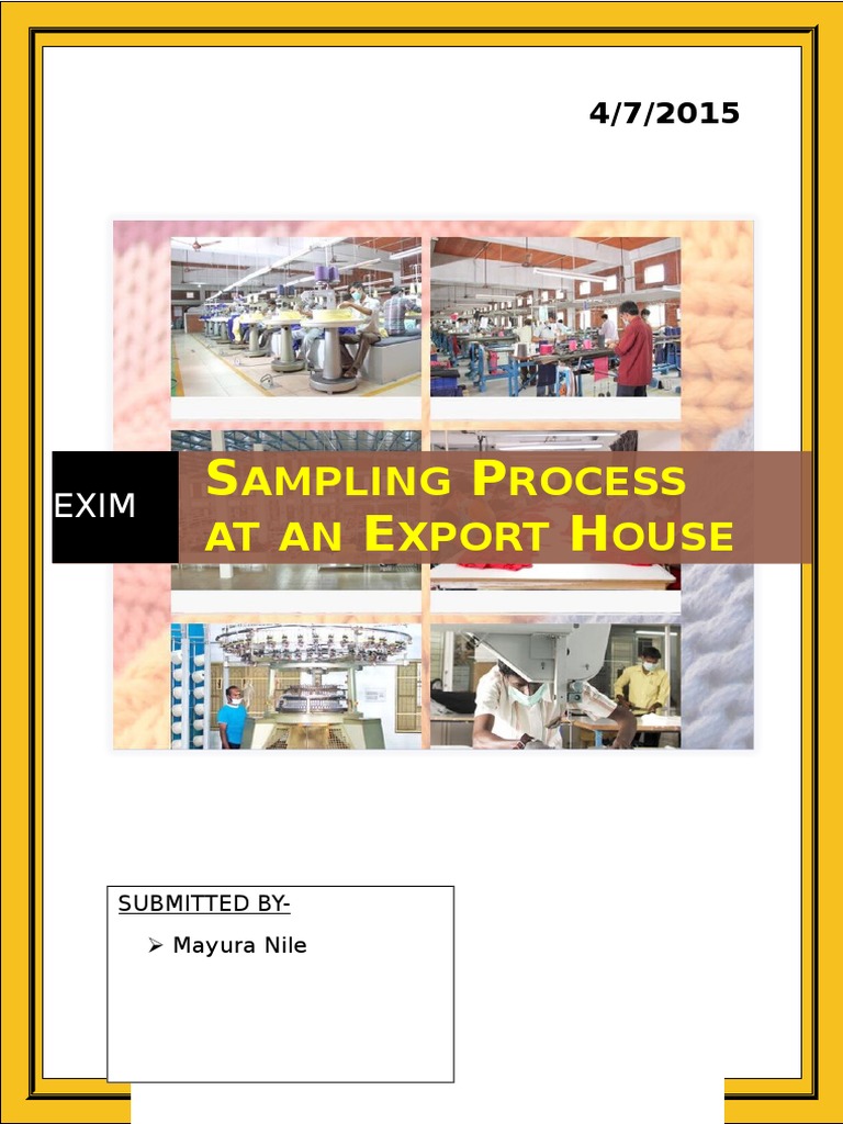 Understanding the Sampling Process in Export Houses | PDF | Exports | Sales