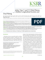 Treatment of Schatzker Type V and VI Tibial Plateau Fractures Using A Midline Longitudinal Incision and Dual Plating