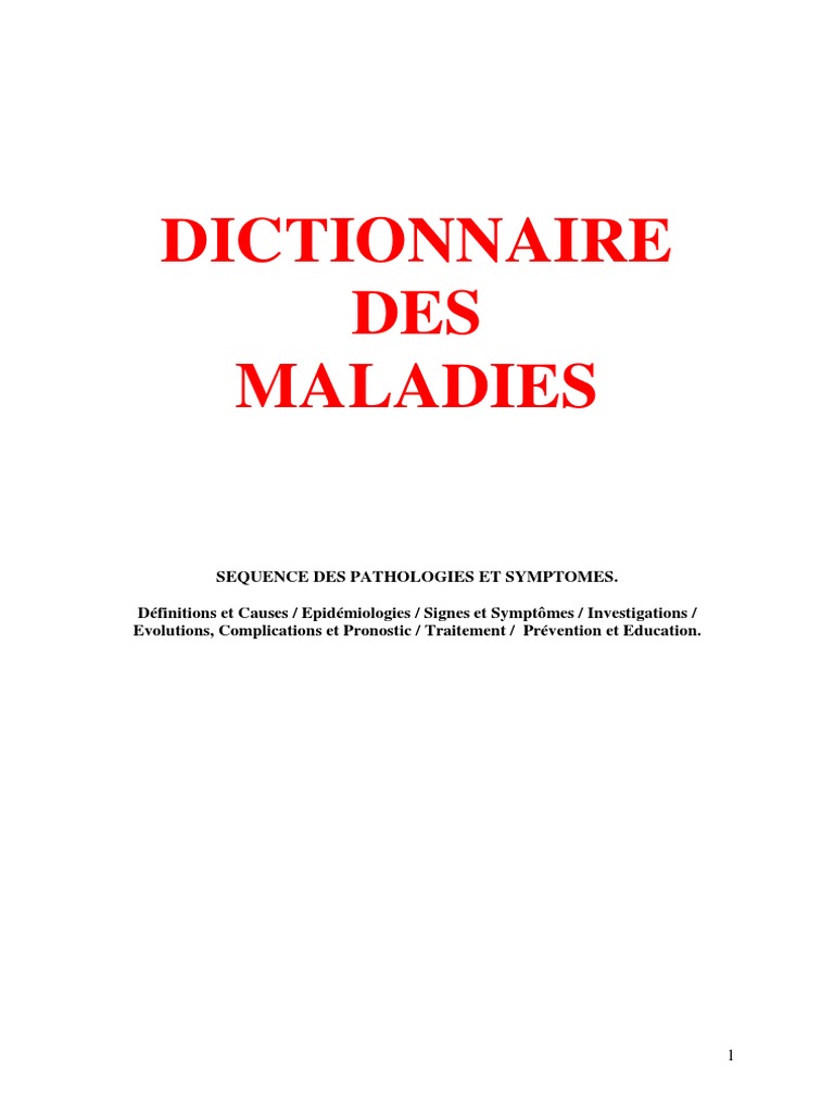 Dictionnaire Médical Et Des Maladies PDF Bienêtre — free download