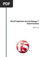 BIG-IP Application Security Manager Implementations