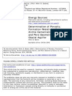 Determination of Porosity Formation Resi