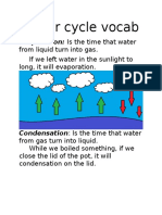 Water Cycle Vocab Hoa