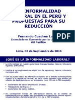 Informalidad laboral en el Perú y propuestas para su reducción