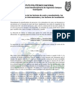 Una Actualización de Los Factores de Costo y Escalamiento, Los Índices de Inflación Internacionales y Los Factores de Localización