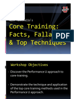 Core Training - Facts, Fallacies and Top Techniques - HANDOUT Single Slide