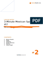 3-Minute Mexican Spanish S1 #2 Greetings: Lesson Notes
