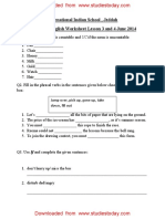 CBSE Class 3 English Practice Worksheets (58) - Revision