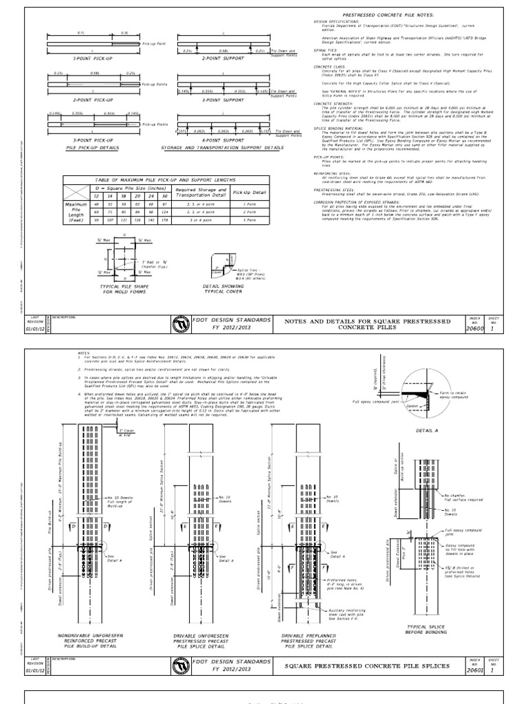 Square Prestressed Concrete Pile Standards | PDF | Deep Foundation ...
