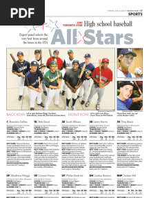 High School Baseball All-Stars 2010
