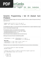 Dynamic Programming - Subset Sum Problem