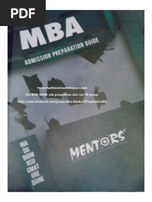 Mentors MBA - Admission Guide