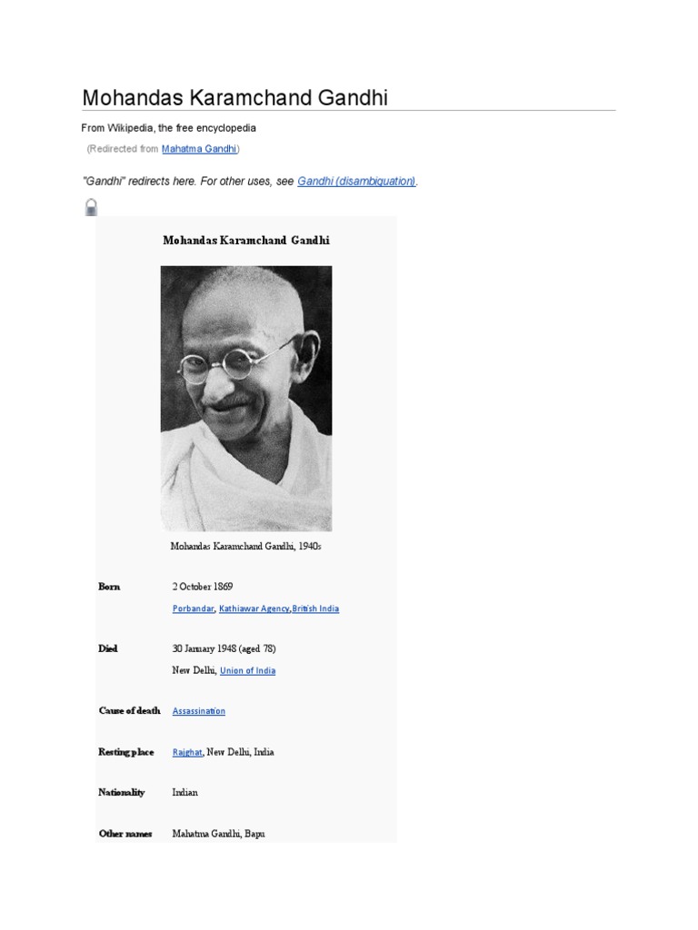 Mahatma Gandhi: Life and Legacy | PDF | Mahatma Gandhi | British Raj