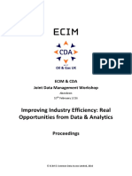 CDA ECIM DM Workshop Data and Analytics February 2016 Proceedings PUBLISHED