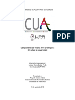 Informe Final Del Campamento "En Ruta A La Universidad" Del CUA-UPRH en Vieques