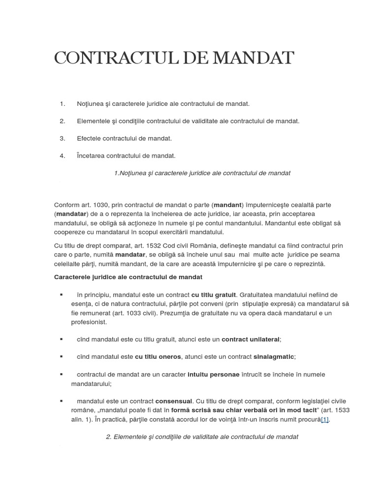 Contr Mandat | PDF