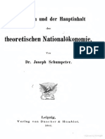 Schumpeter - Das Wesen und der Hauptinhalt der theoretischen Nationalökonomie