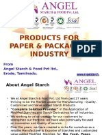 Angel Starch's Products for Paper & Packaging Industry