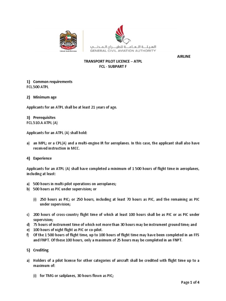 ATPL Requirements and Training Overview | PDF | Instrument Flight Rules ...