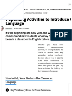 7 Speaking Activities To Introduce Classroom Language