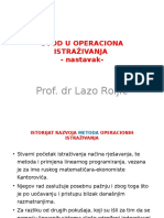 3-Uvod U Operaciona Istraživanja U Inženjerstvu-Nastavak-Prof - Roljić