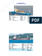 PRINCIPAL DIMENSIONS AND SPECIFICATIONS OF THREE TANKERS