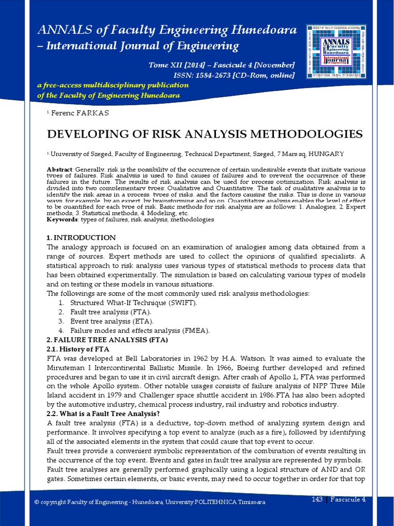 Developing of Risk Analysis Methodologies | PDF | Systems Engineering ...