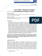 An Alternative FMEA Method For Simple and Accurate Ranking of Failure Modes