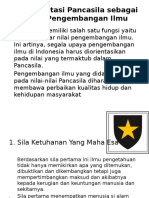 Implementasi Pancasila Sebagai Dasar Pengembangan Ilmu