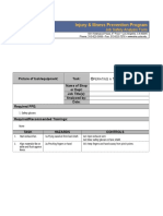 Injury & Illness Prevention Program: Job Safety Analysis Form