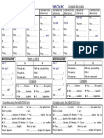 Complete The Charts Complete The Charts: Verb "To Be" Verb "To Be"